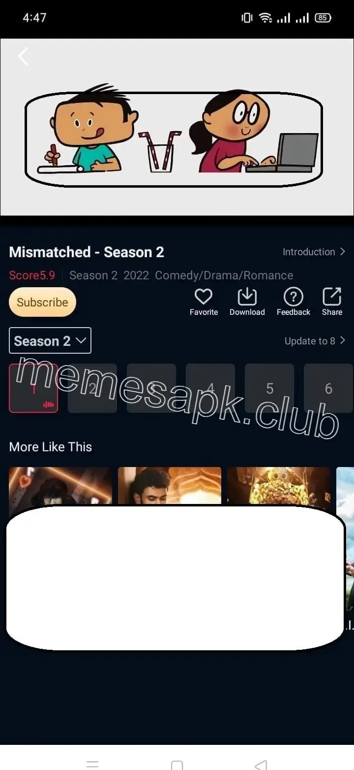 Screenshot of Memes APK Streaming Platform